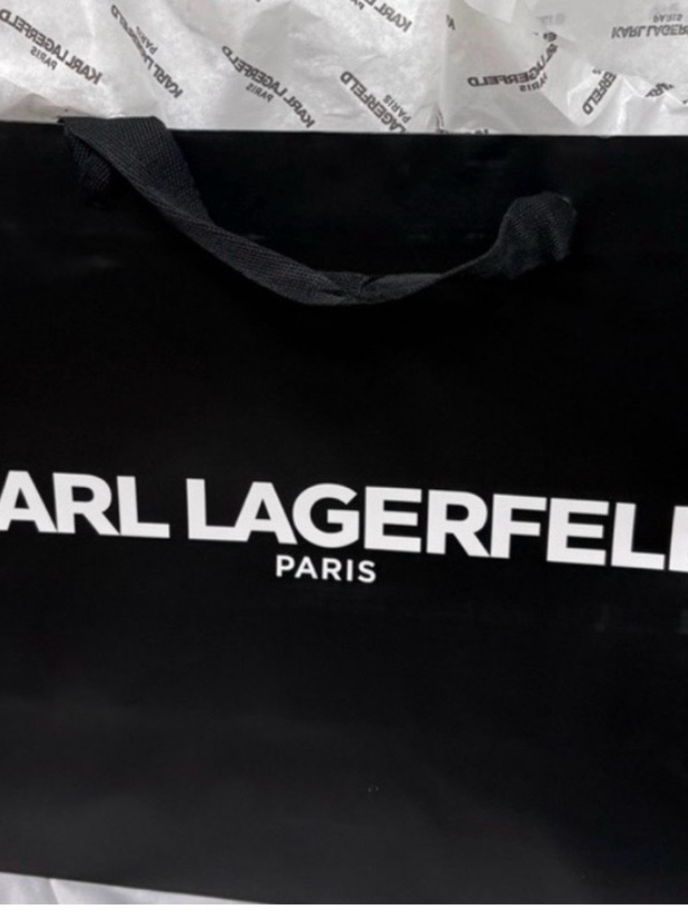 Karl Lagerfeld White V-Neck Top with Rhinestone Bow - Picture 6 of 6